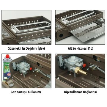 Orcamp Dumansız Izgara Ocak Kahverengi CK-507
