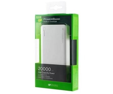 Gp 20000 mAh 2.1A-1A Çift USB Çıkışlı Taşınabilir Şarj Cihazı Beyaz