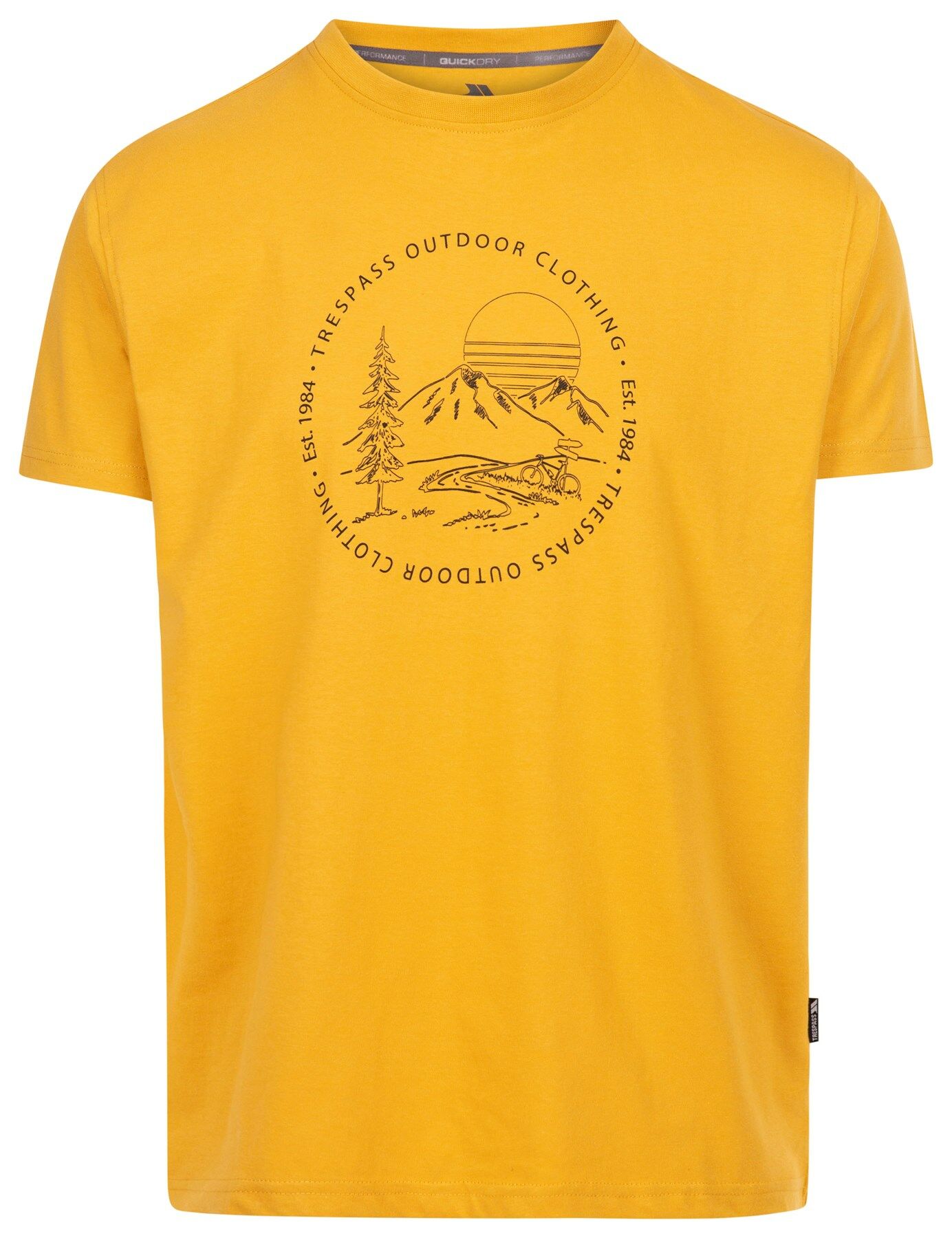 Trespass Glentress Erkek Outdoor Tişört Sarı