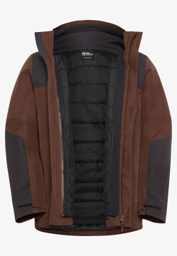Jack Wolfskin Jasper 3IN1 Erkek Outdor Mont Kahve.