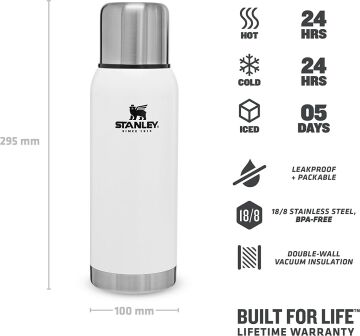 Stanley Adventure Vakumlu Termos 1 Lt - Beyaz