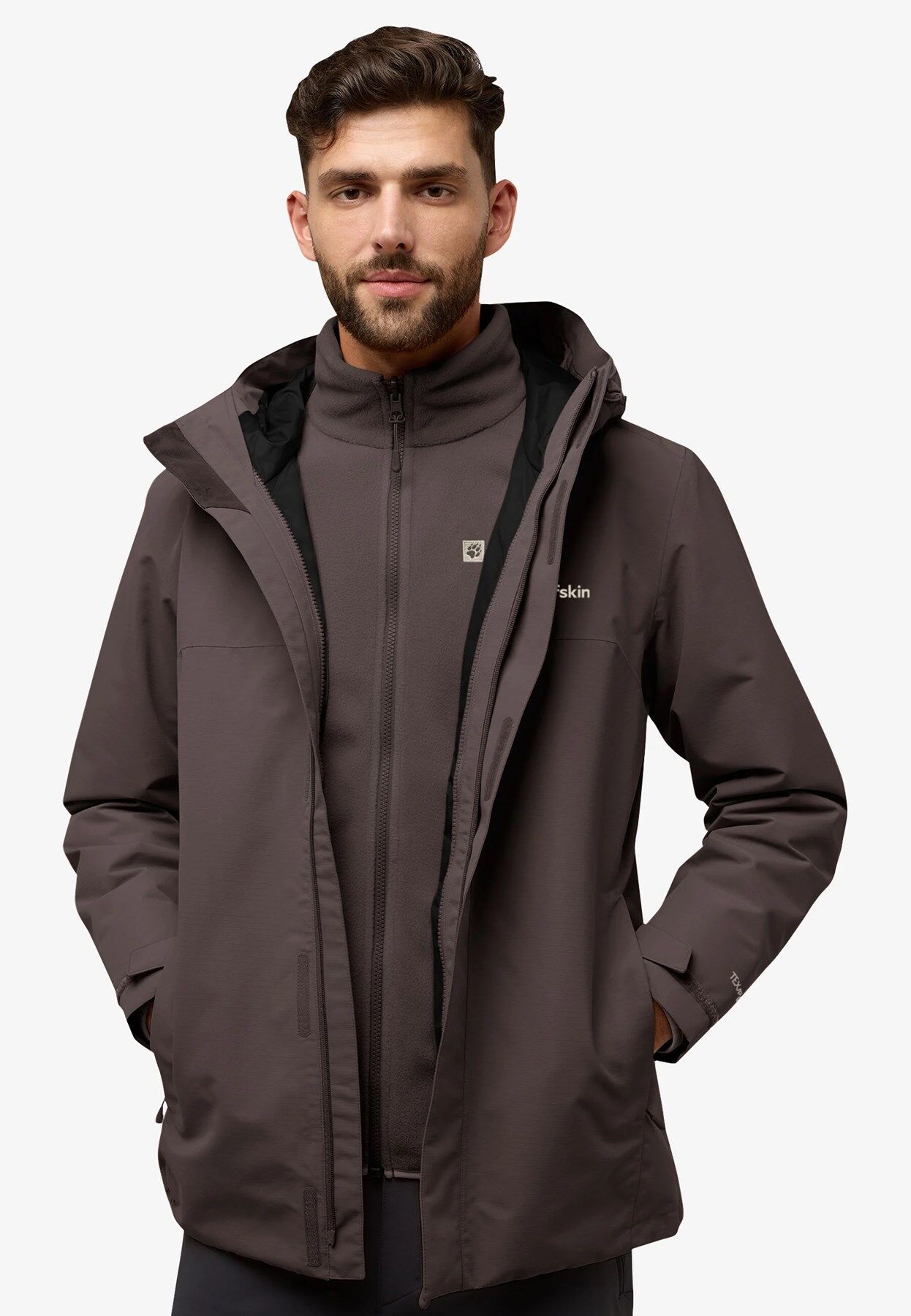 Jack Wolfskin Altenberg 3IN1 JktM Erkek Peat