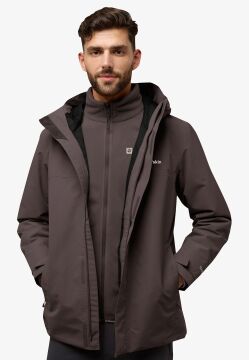 Jack Wolfskin Altenberg 3IN1 JktM Erkek Peat