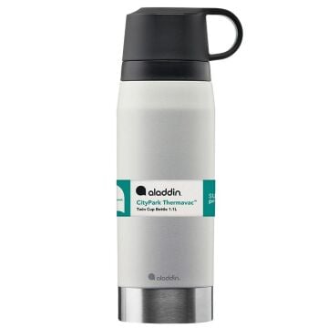 Aladdin CityPark Thermavac Çift Bardaklı Çelik Termos 1.1 LT - Gri