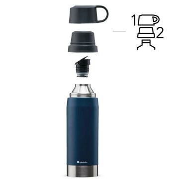 Aladdin CityPark Thermavac Çift Bardaklı Çelik Termos 1.1 LT - Lacivert