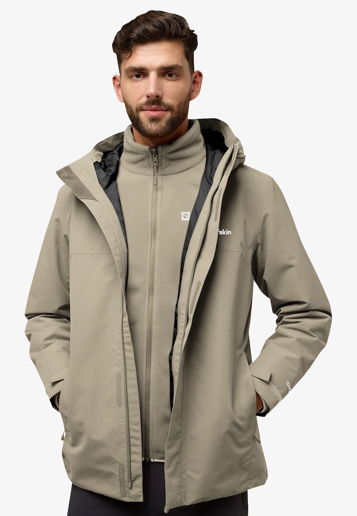 Jack Wolfskin Altenberg 3IN1 JktM Erkek Linen