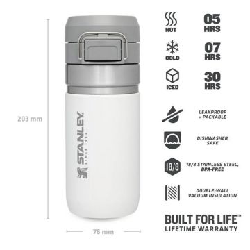 Stanley The Quick Flip Paslanmaz Çelik Termos Bardak 0.47 LT - Beyaz