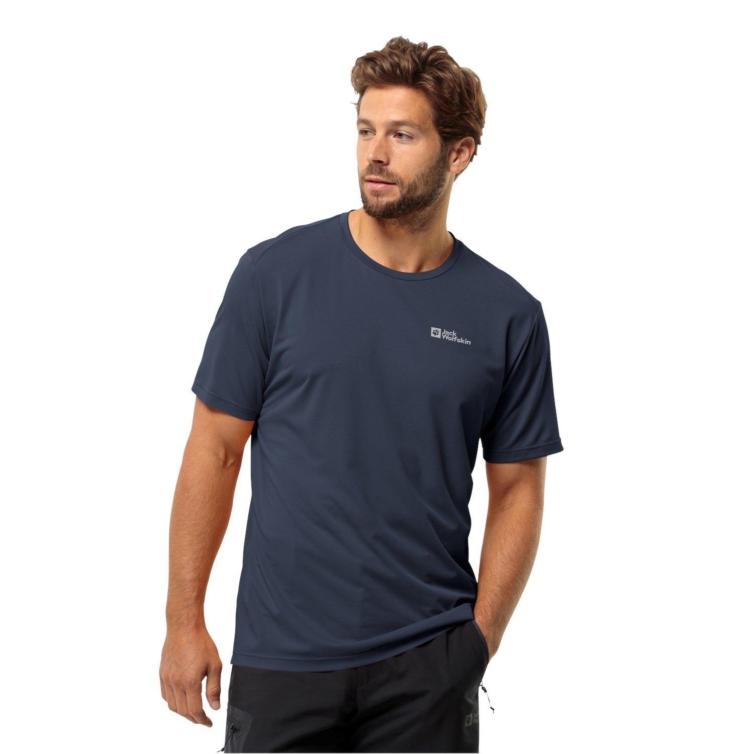Jack Wolfskin Delgami S/S Outdoor Tişört Lacivert