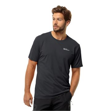 Jack Wolfskin Delgami S/S Outdoor Tişört Siyah