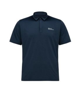 Jack Wolfskin Delgami Polo Erkek Outdoor Tişört Lacivert