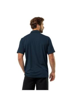 Jack Wolfskin Delgami Polo Erkek Outdoor Tişört Lacivert