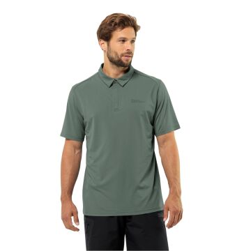 Jack Wolfskin Delgami Polo Erkek Outdoor Tişört Yeşil