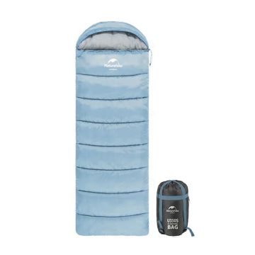 Naturehike U350S Zarf Tarzı Kapüşonlu Uyku Tulumu - Mavi