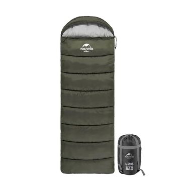 Naturehike U350S Zarf Tarzı Kapüşonlu Uyku Tulumu Haki