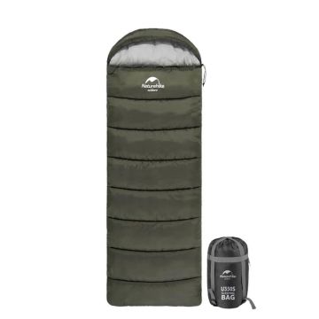Naturehike U350S Zarf Tarzı Kapüşonlu Uyku Tulumu Haki