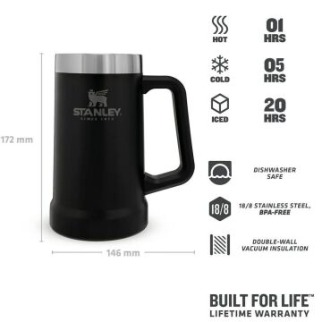 Stanley Adventure Vakumlu Termos Bardak 0.70 Lt - Siyah