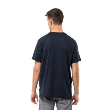 Jack Wolfskin Brand Erkek Outdoor Tişört Lacivert