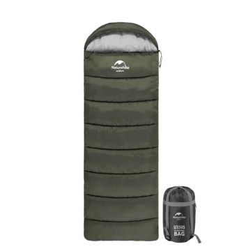 Naturehike U350 Zarf Tarzı Kapüşonlu Uyku Tulumu Haki