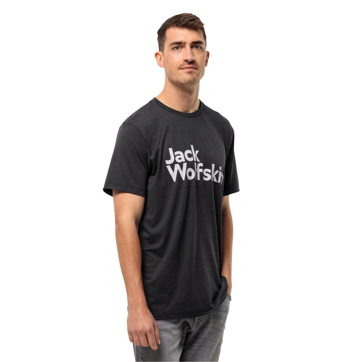 Jack Wolfskin Brand Erkek Outdoor Tişört Siyah