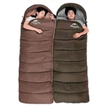 Naturehike U250S Zarf Tarzı Kapüşonlu Uyku Tulumu Kahverengi
