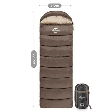 Naturehike U150 Zarf Tarzı Kapüşonlu Uyku Tulumu Mavi