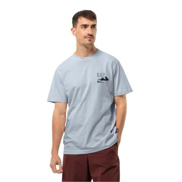 Jack Wolfskin Discover Erkek Outdoor Tişört Açık Mavi