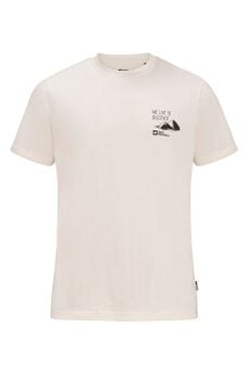 Jack Wolfskin Discover Erkek Outdoor Tişört Beyaz