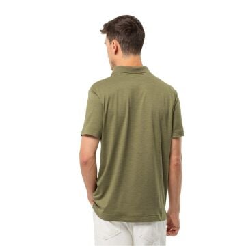 Jack Wolfskin Travel Polo Erkek Outdoor Tişört Yeşil