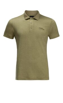 Jack Wolfskin Travel Polo Erkek Outdoor Tişört Yeşil