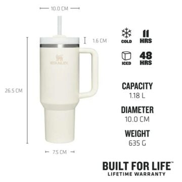 Stanley Quencher Pipetli Termos Bardak 1.18Lt Krem