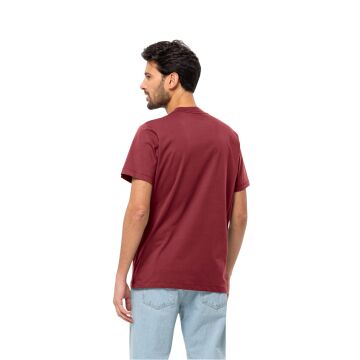 Jack Wolfskin Essential Erkek Outdoor Tişört Bordo