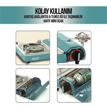 Orcamp Seramik Pro Portatif Ocak Mavi