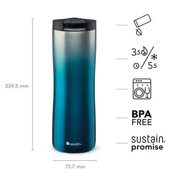 Aladdin Urban Thermavac Paslanmaz Çelik Termos Bardak 0.47Lt Mavi