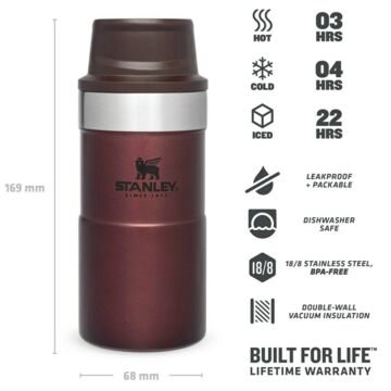 Stanley Klasik Trigger-Action Termos Bardak 0.25 LT Bordo