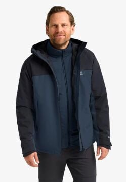 Jack Wolfskin Wild Places 3in1 Erkek Outdoor Ceket Lacivert