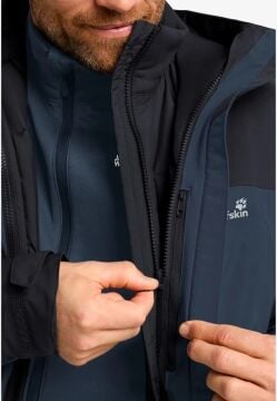 Jack Wolfskin Wild Places 3in1 Erkek Outdoor Ceket Lacivert