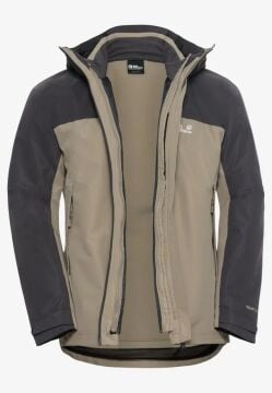 Jack Wolfskin Wild Places 3in1 Erk Bej Out. Ceket