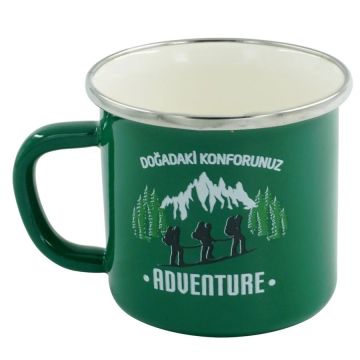 Orcamp Retro Emaye Kupa Yeşil Adventure 330 cc