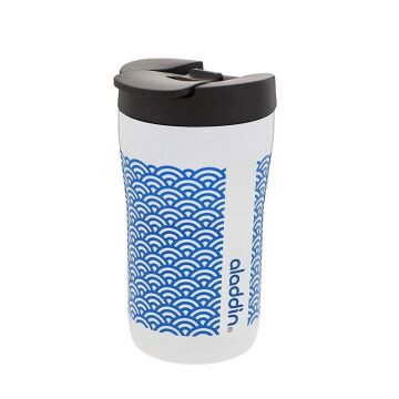 Aladdin Latte Leak-lock Mug 0,25 L - White&blue