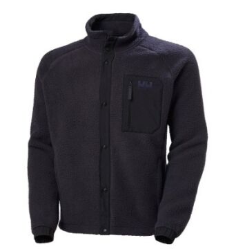 Helly Hansen Panorama Printed Pile Snap Erkek Polar Mont Siyah