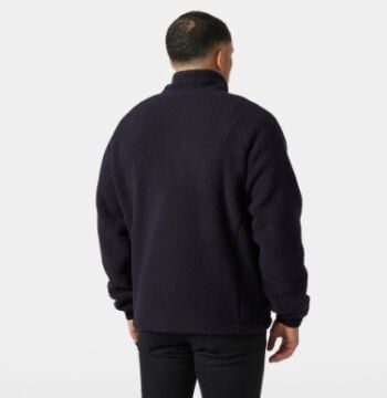 Helly Hansen Panorama Printed Pile Snap Erkek Polar Mont Siyah