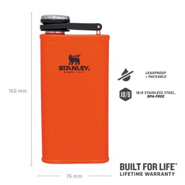 Stanley Klasik Paslanmaz Çelik Cep Matarası 0.23 LT Turuncu