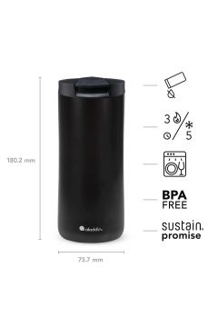 Aladdin Urban Thermavac Paslanmaz Çelik Termos Bardak 0.35Lt Siyah