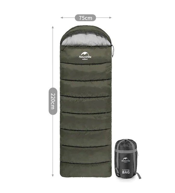 Naturehike U150 Zarf Tarzı Kapüşonlu Uyku Tulumu -6°C