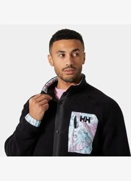 Helly Hansen Panorama Pile Snap Mont Erkek Siyah