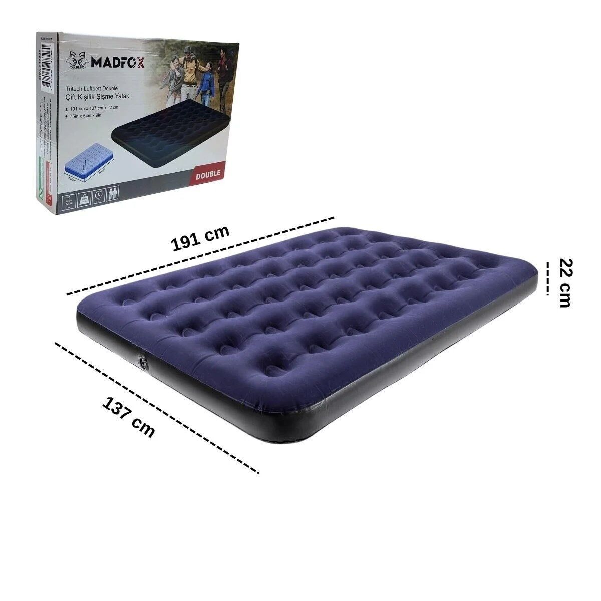 Madfox Tritech Luftbett  Çift Kişilik Şişme