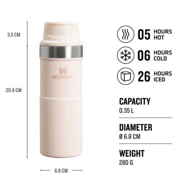 Stanley Klasik Trigger-Action Termos Bardak 0.35 LT Pembe