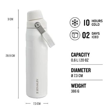 Stanley The Aerolight IceFlow Soğuk Su Termosu 0,60 Lt Buz Beyaz